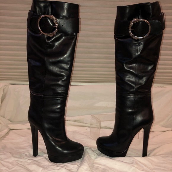 Gucci leather knee high boots - Picture 4 of 8